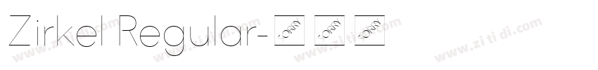 Zirkel Regular字体转换